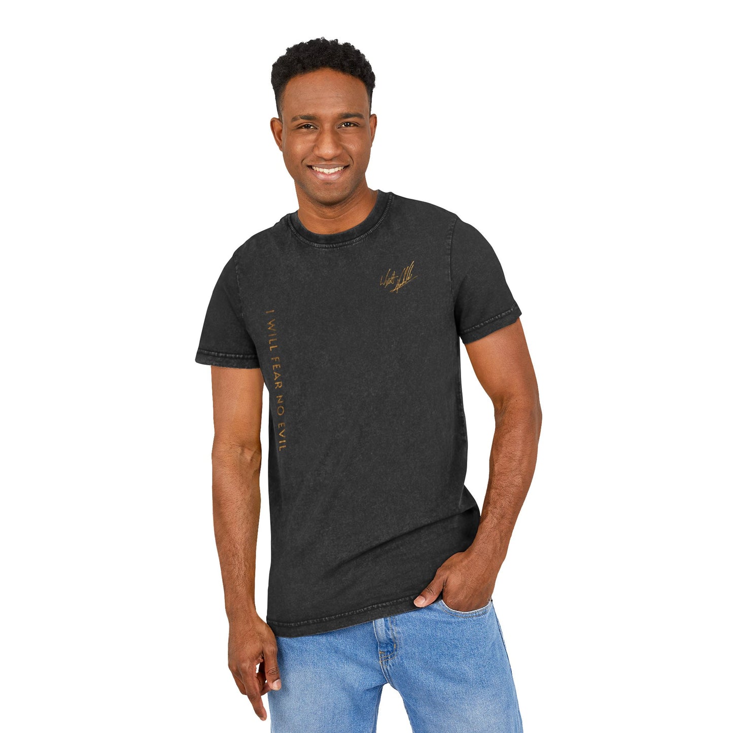Wyatt Hendrickson "I Will Fear no Evil" Acid-Wash Tee