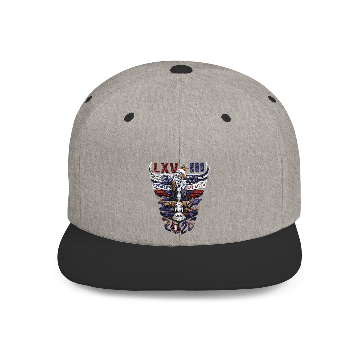 '26 Embroidered Flat Bill Snapback Hat