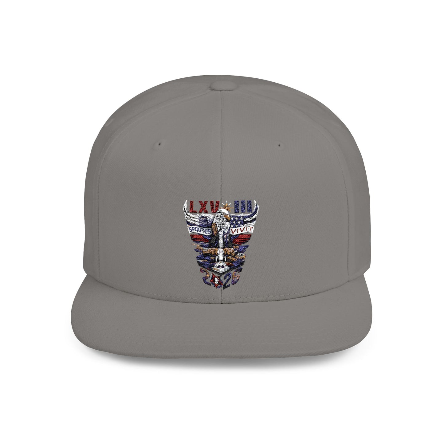 '26 Embroidered Flat Bill Snapback Hat
