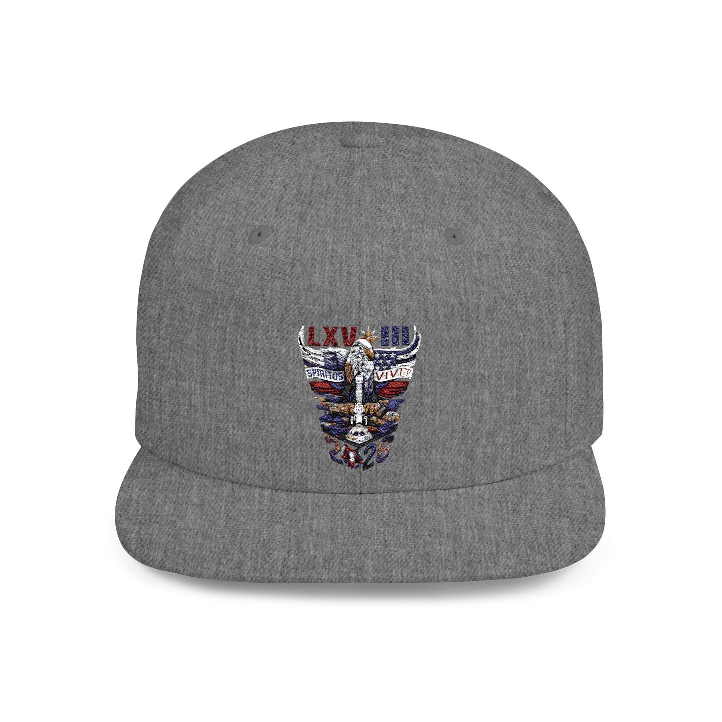 '26 Embroidered Flat Bill Snapback Hat