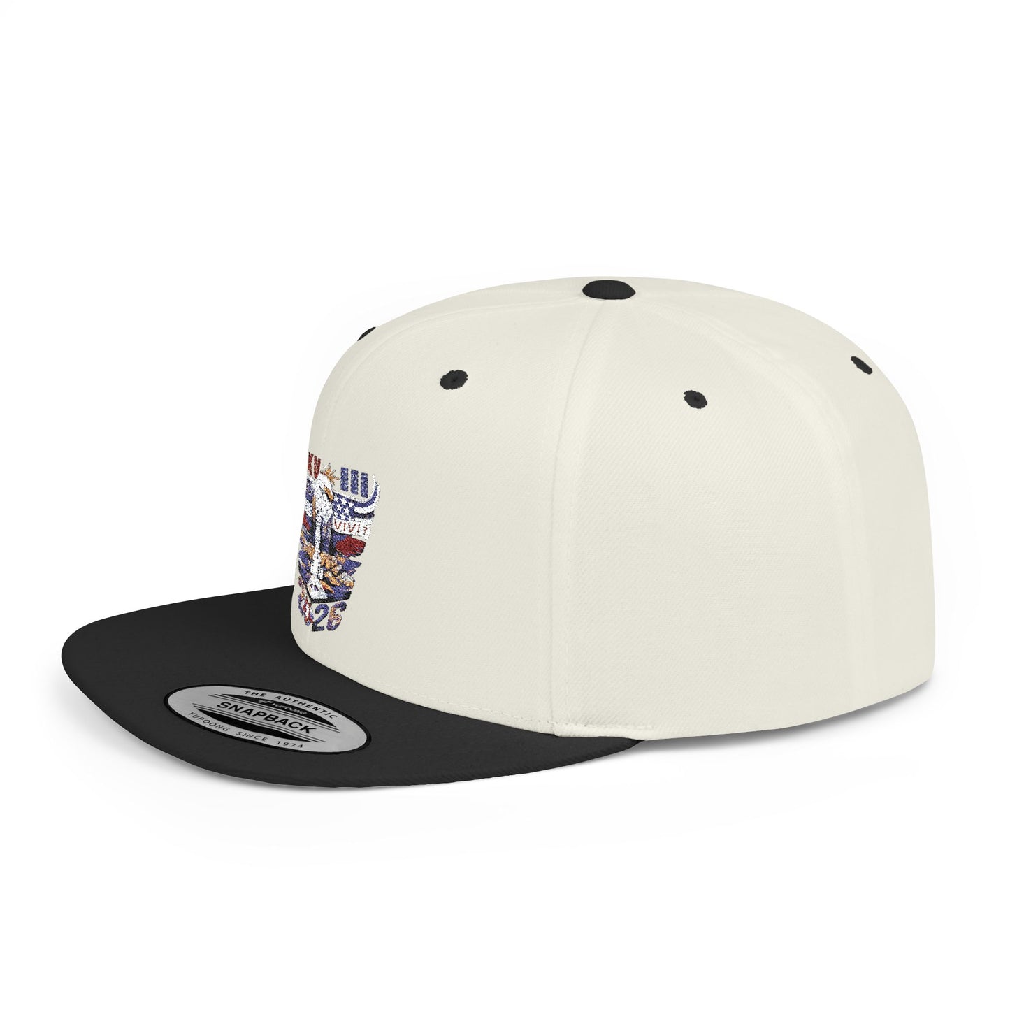 '26 Embroidered Flat Bill Snapback Hat
