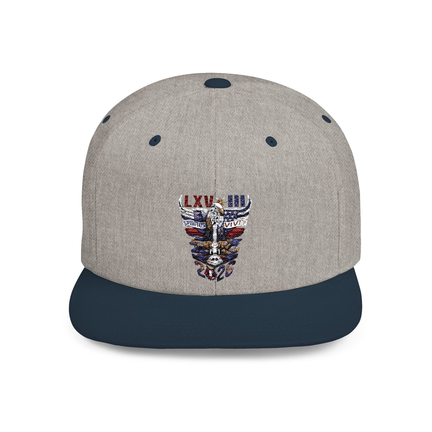 '26 Embroidered Flat Bill Snapback Hat
