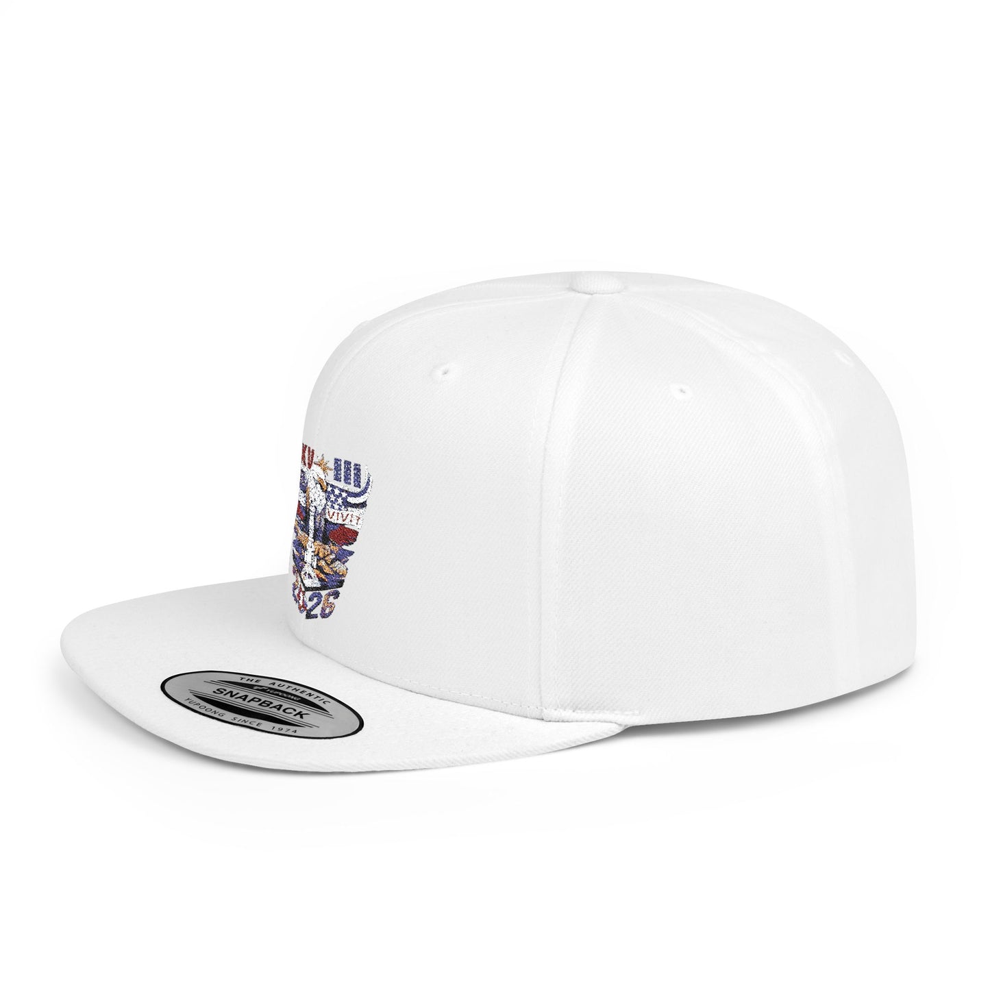 '26 Embroidered Flat Bill Snapback Hat