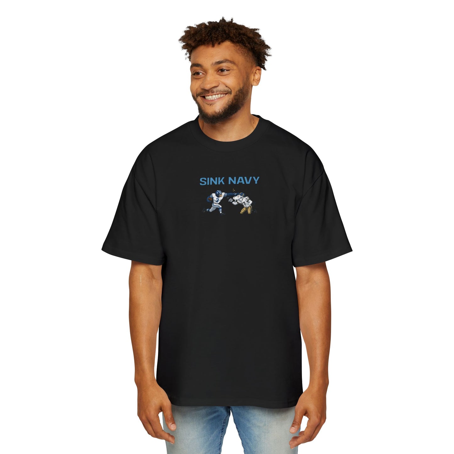 Sink Navy Oversized Tee - Comic Book Edition