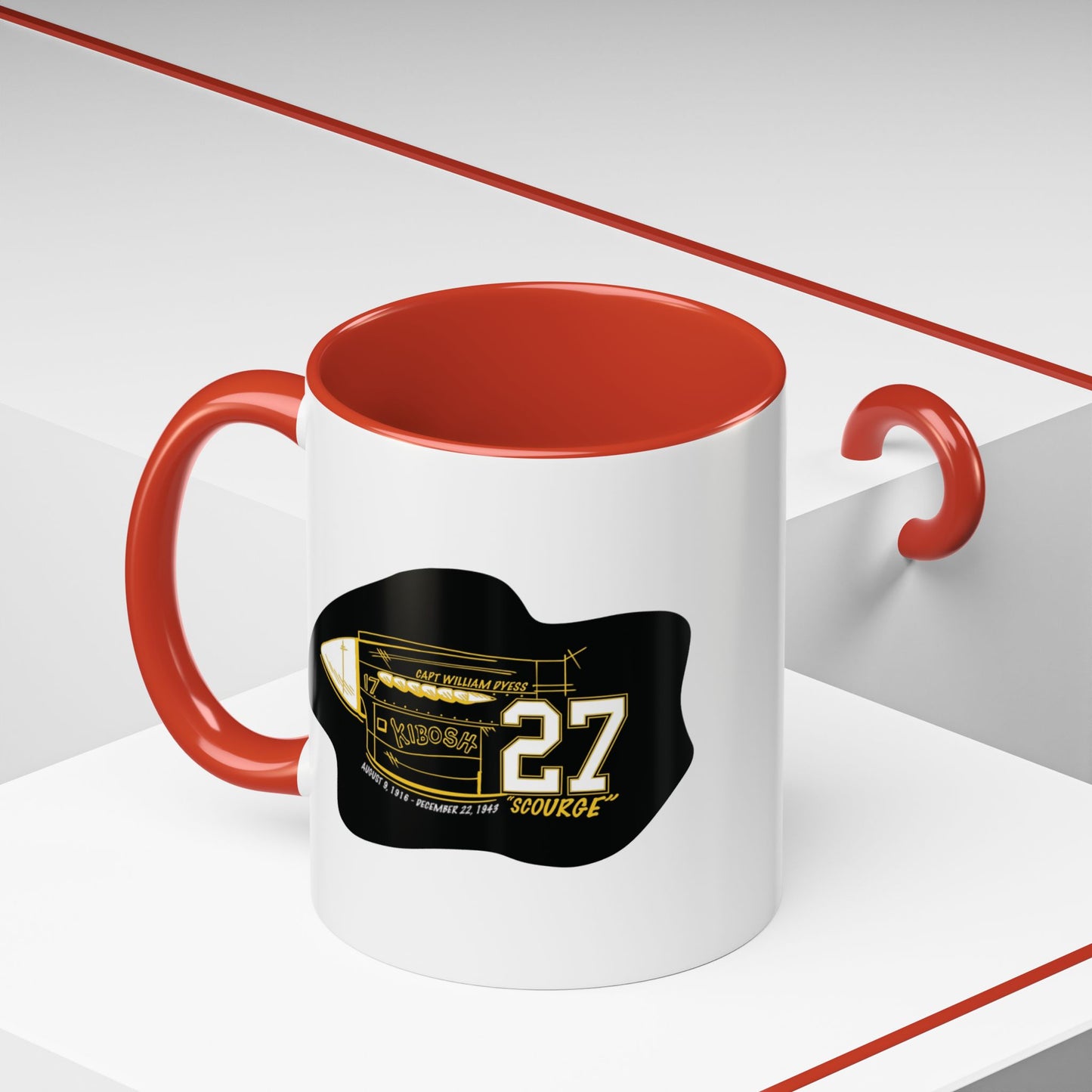 27'  WHITE Two-Tone Coffee Mug