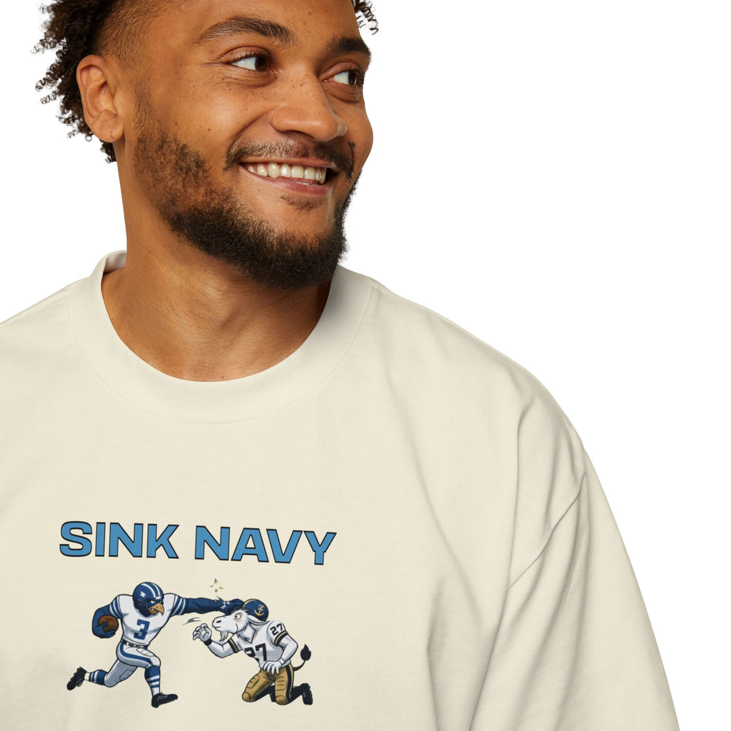 Sink Navy Oversized Tee - Comic Book Edition