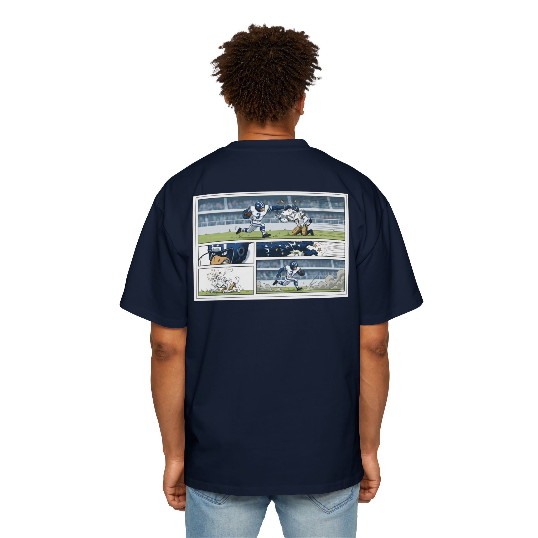 Sink Navy Oversized Tee - Comic Book Edition