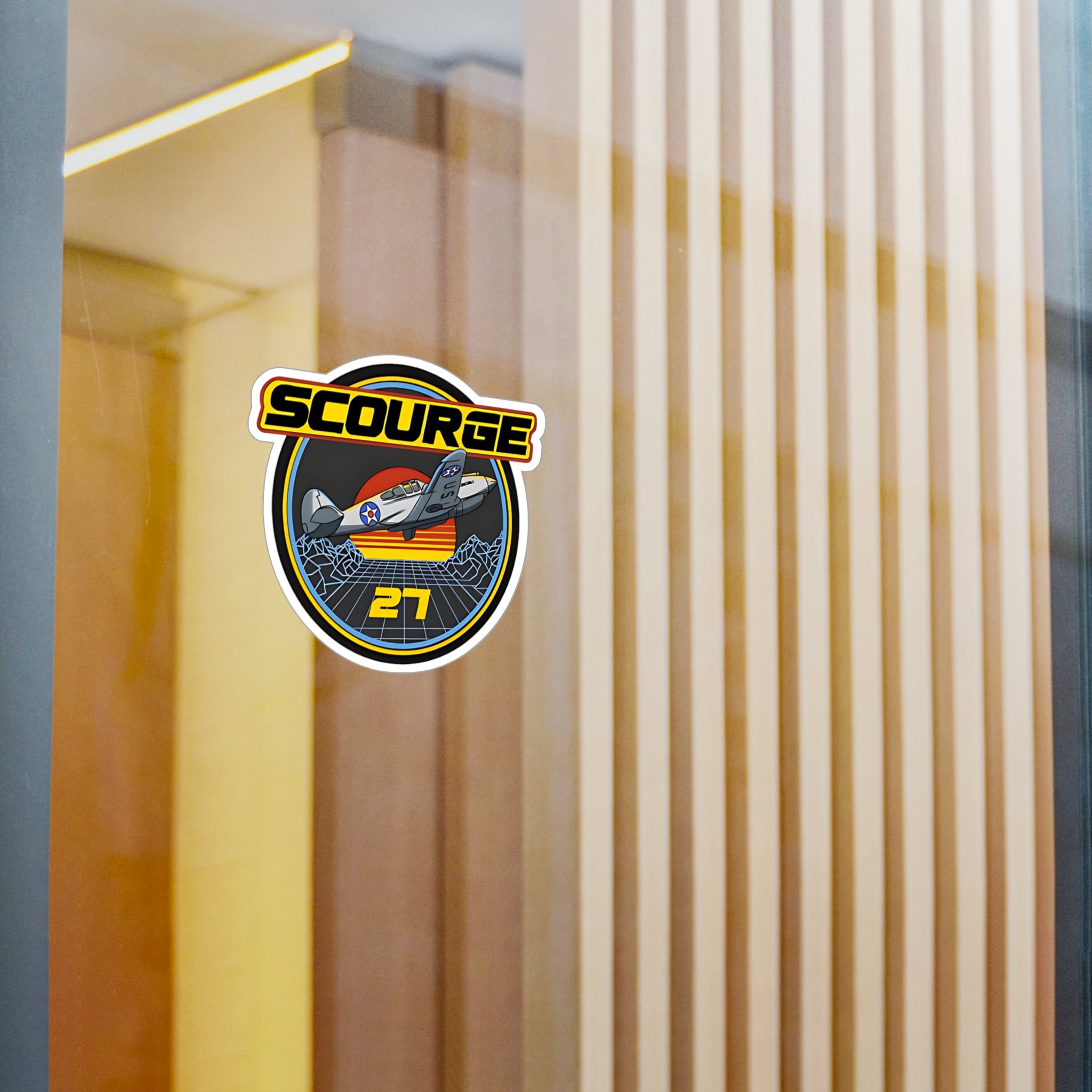 '27 SCOURGE Sticker Retro