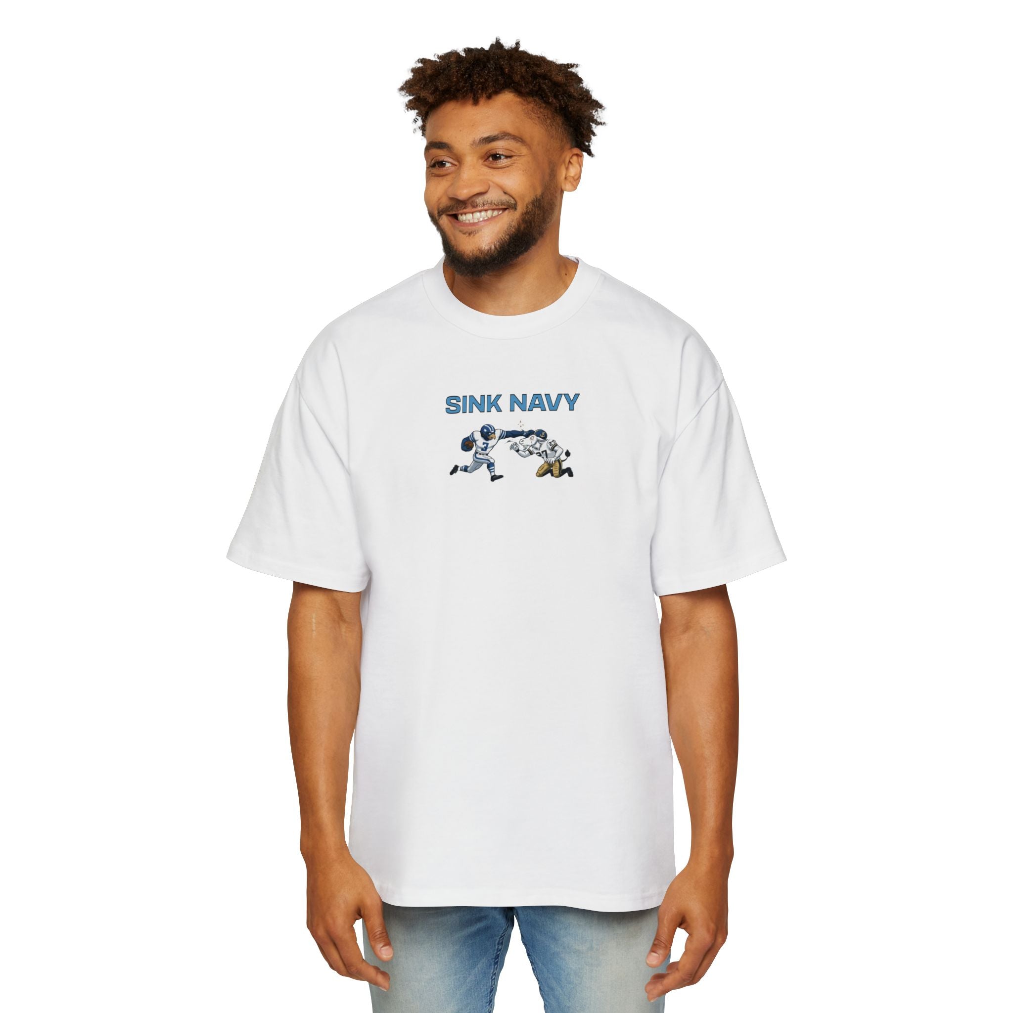 Sink Navy Oversized Tee - Comic Book Edition
