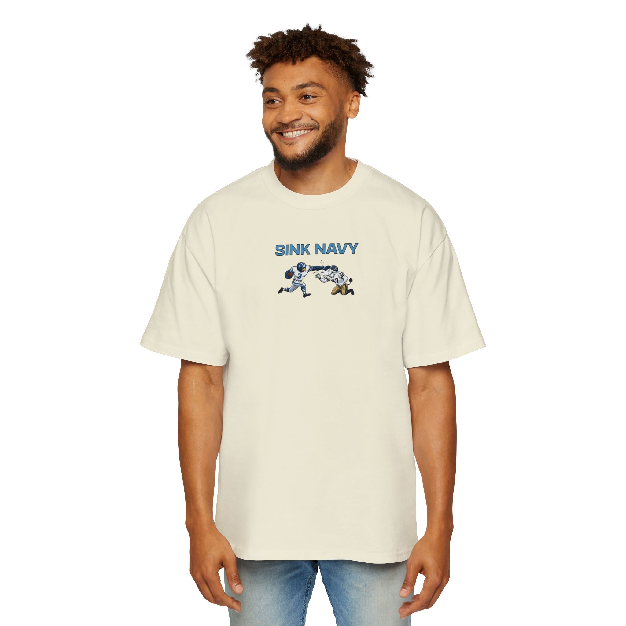 Sink Navy Oversized Tee - Comic Book Edition