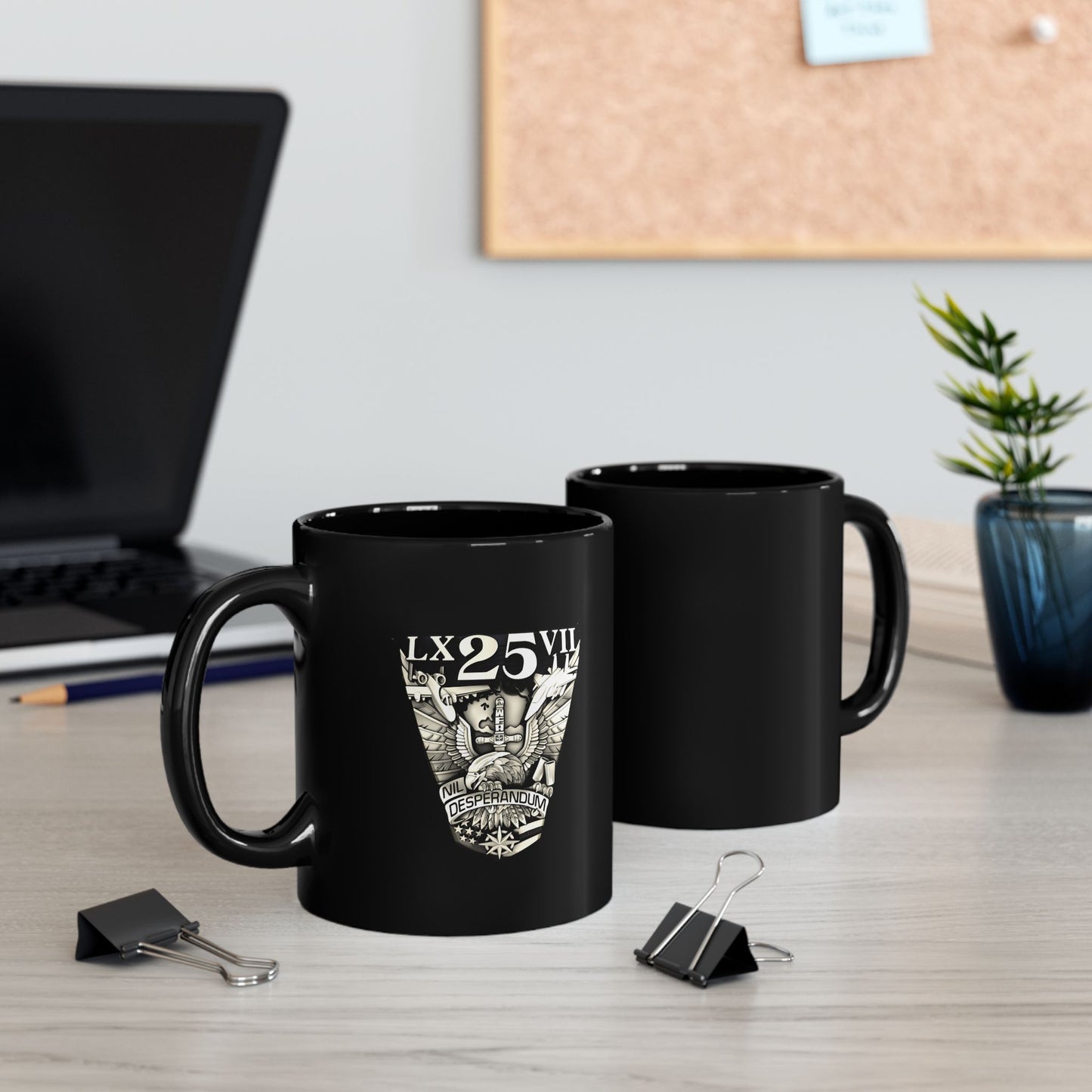 25' Black Ceramic Mug